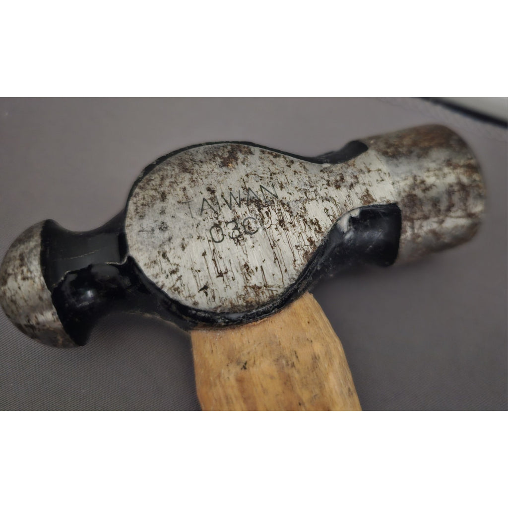 Vintage Ace 030 Ball Peen Hammer, Machinist Toolmaker w/11" Wood Handle - Taiwan