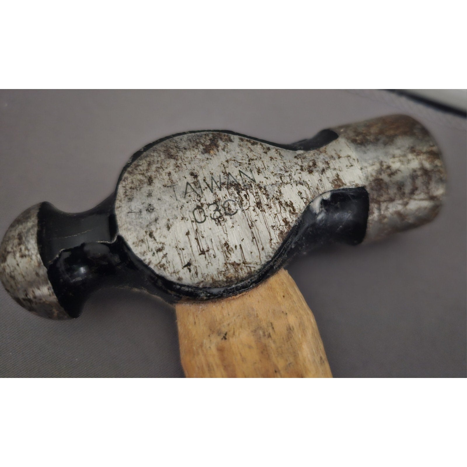 Vintage Ace 030 Ball Peen Hammer, Machinist Toolmaker w/11" Wood Handle - Taiwan