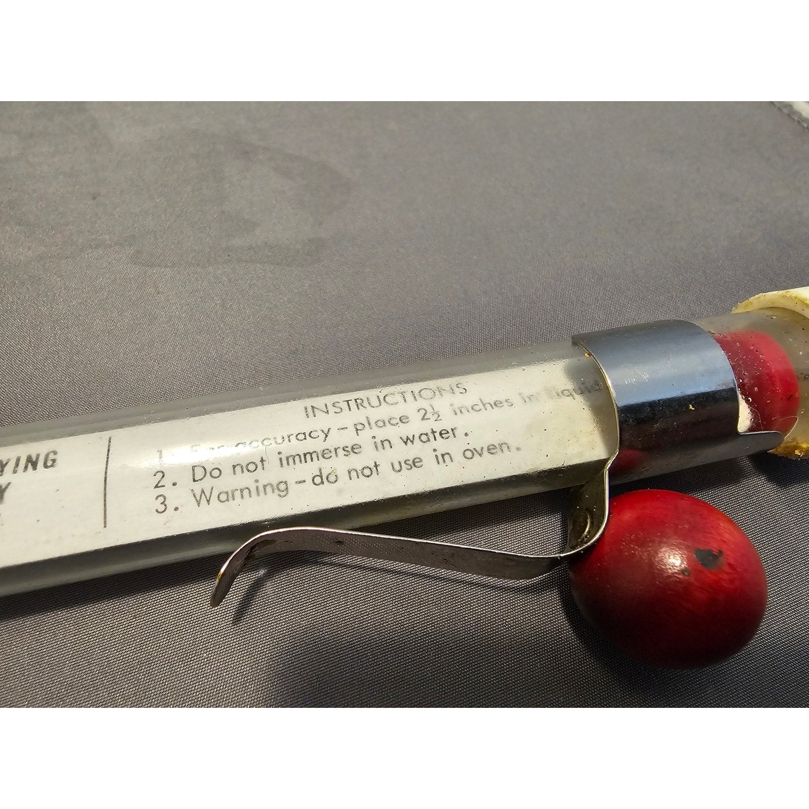 Vintage AcuRite 34 Deep Frying Candy, Icing Thermometer by Chaney Instrument