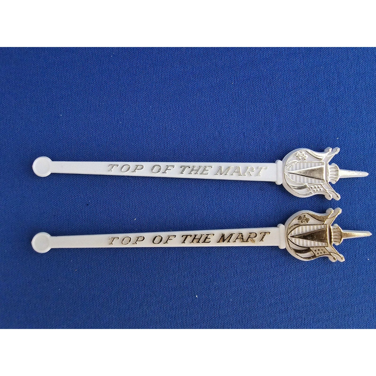 Pair of Vintage Top of the Mart New Orleans LA Drink Swizzle/Stir Stick Stirrer