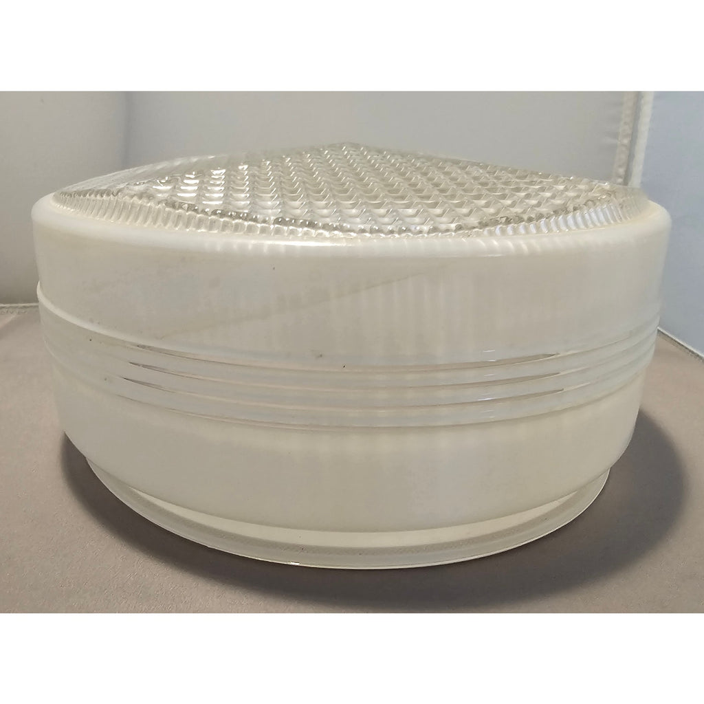 Vintage Art Deco 8" Diameter Ceiling Light Fixture Frosted Shade/Globe/Lens