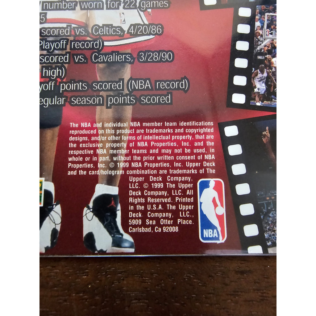 Michael Jordan 1999 Upper Deck #B22 - Six Championships - MJ Retires - Jumbo