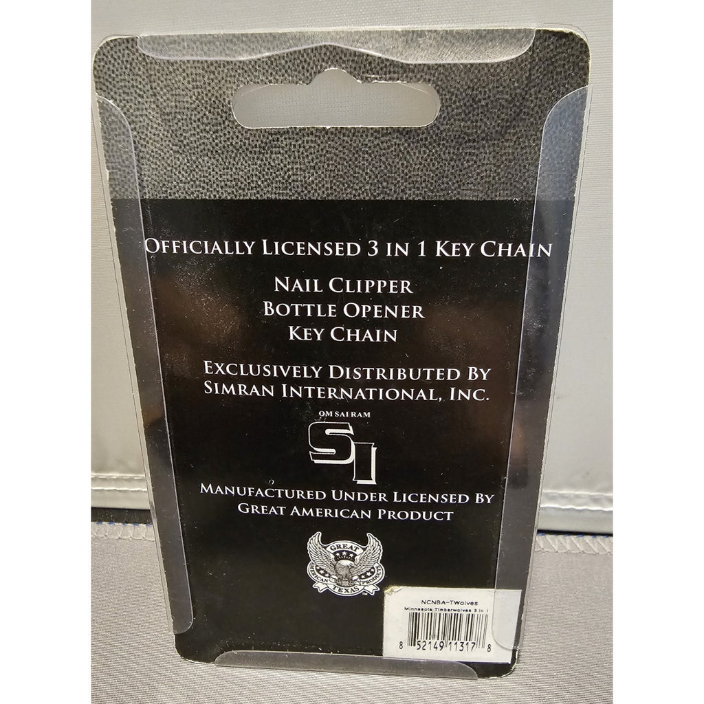 Minnesota Timberwolves 3 in 1 Keychain Nail Clipper Bottle Opener - "Trees" NBA