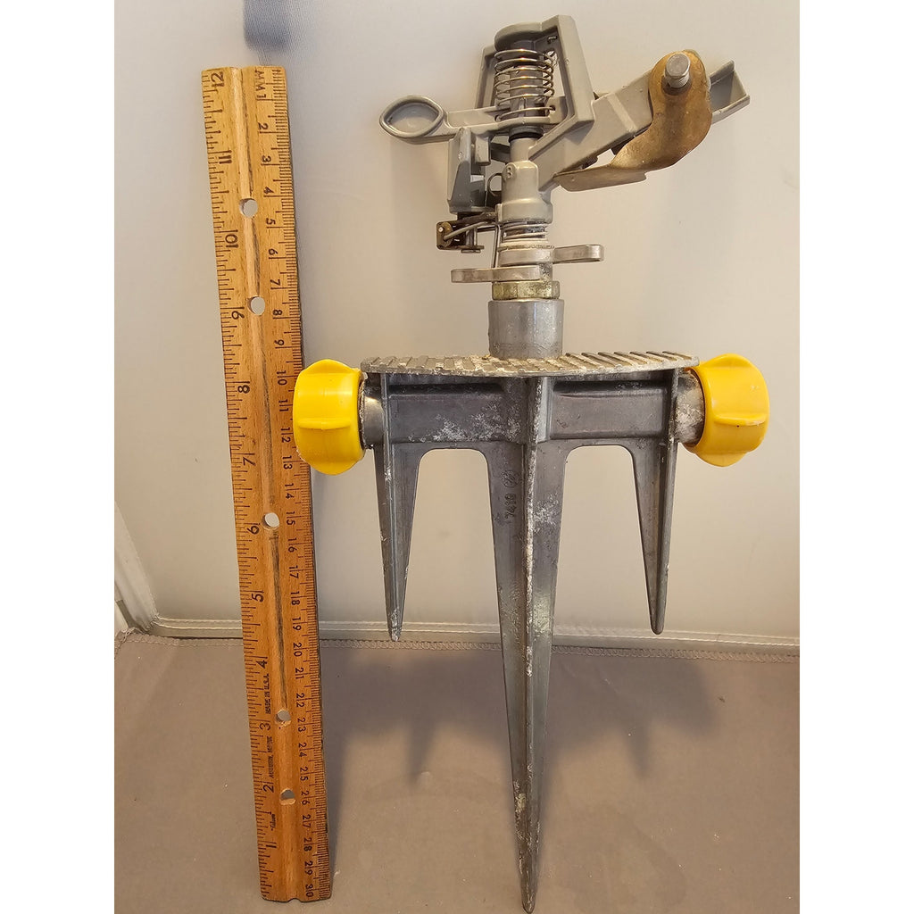 Brass/Metal Impact Sprinkler - Impulse Rotor Lawn Irrigate Ground, 7419 Stake