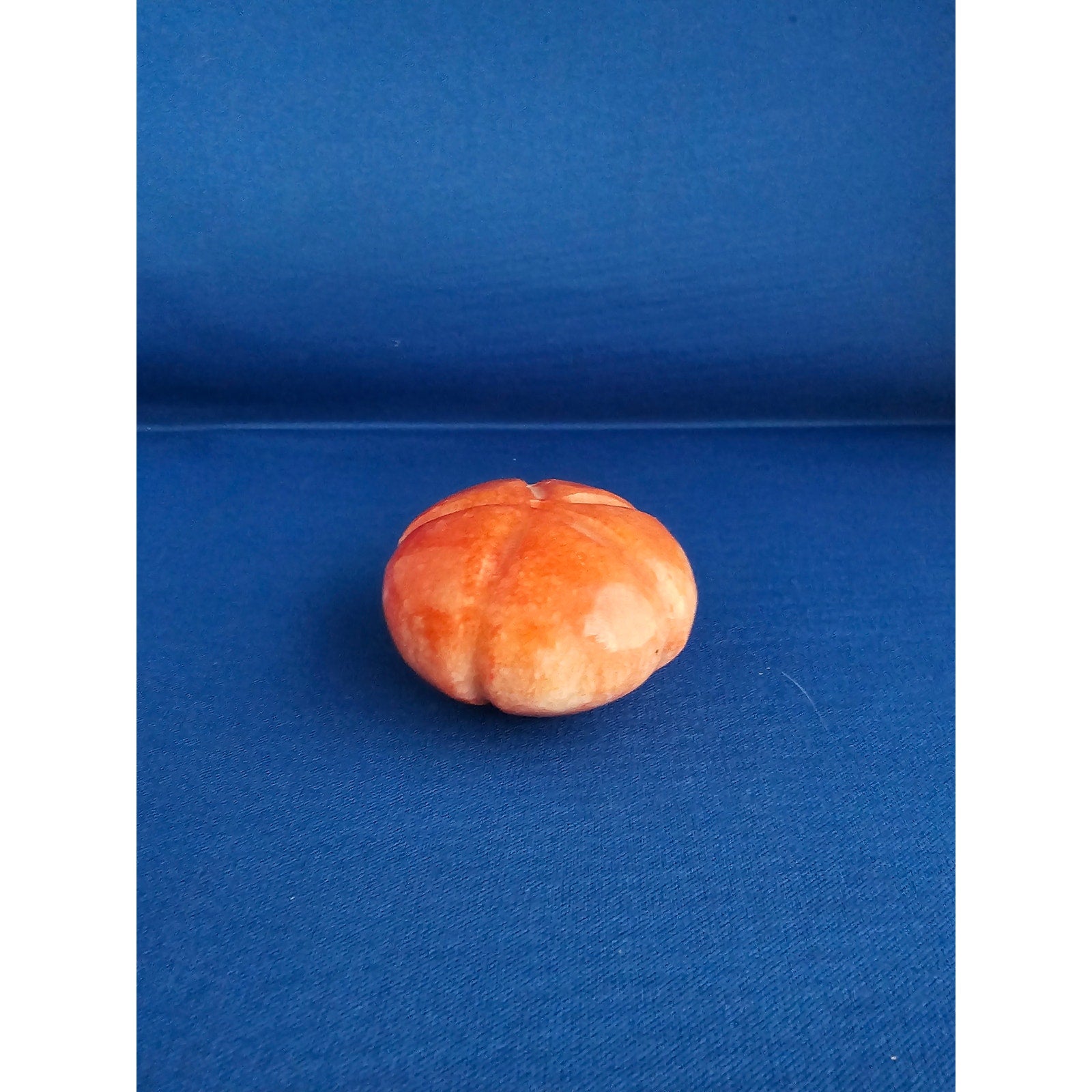 Vintage Alabaster Marble Carved Stone Fruit - Small 2-1/2" tall - Red