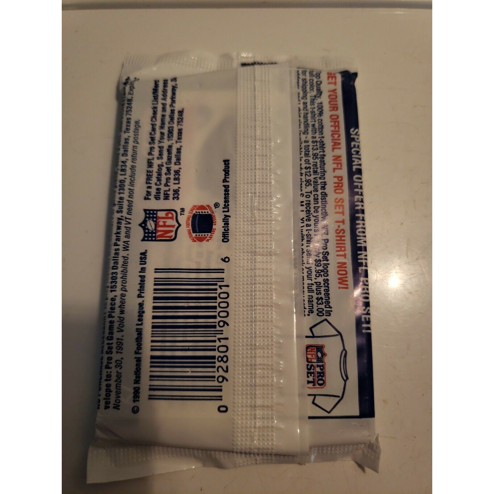 1990 Pro Set Football Series 1 Un-opened Factory Sealed Pack - Irvin #79