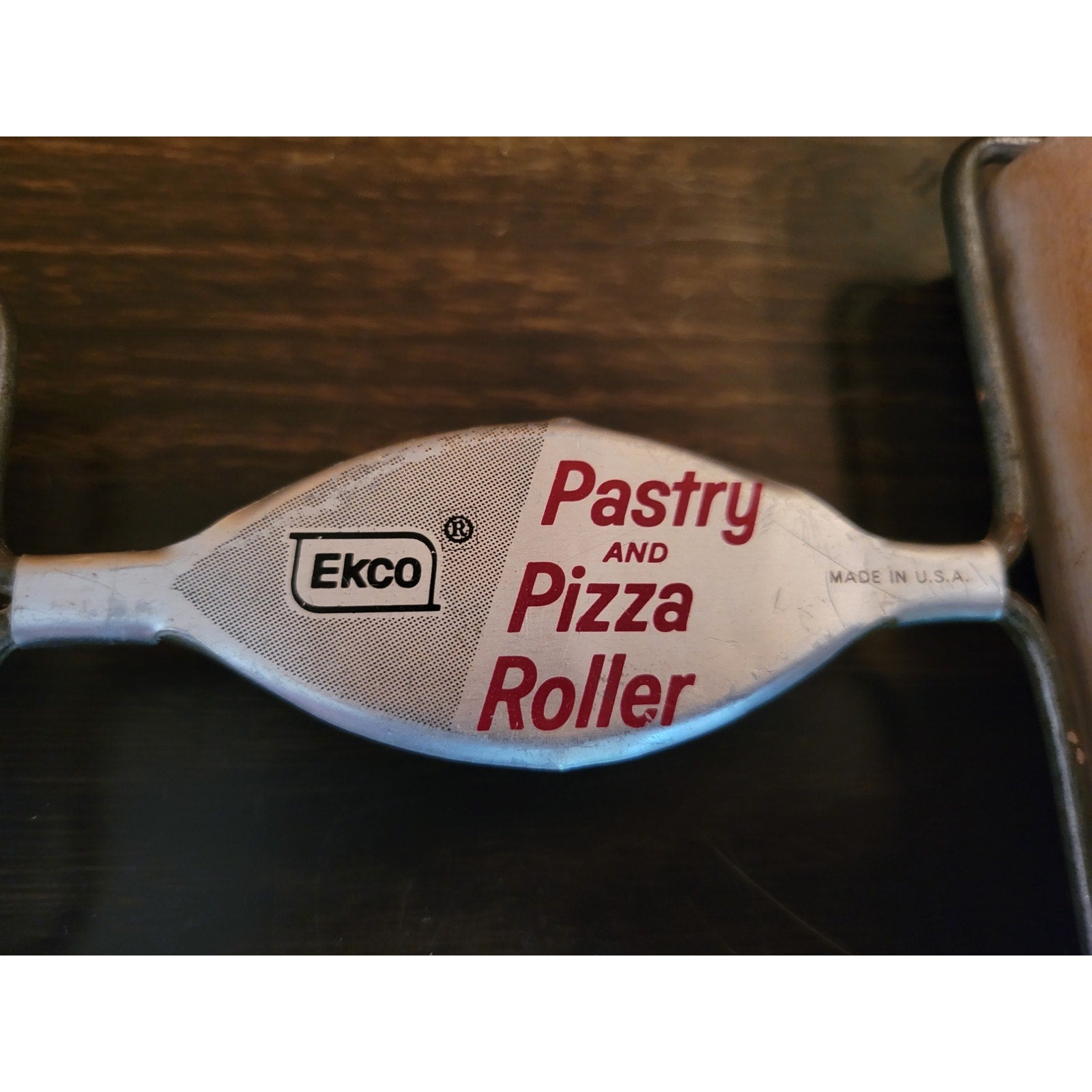 Ekco Pastry and Pizza Roller - Wood, USA