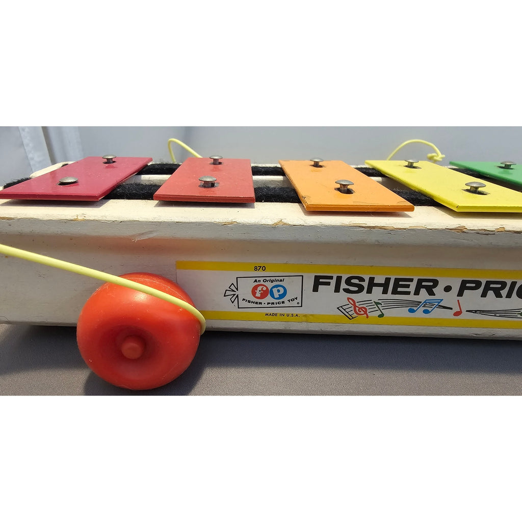 Vintage 1964 Fisher-Price #870 Pull A Tune Xylophone - Great Condition