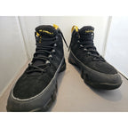 Nike Mens Air Jordan 9 Retro Black/Yellow Lace-Up Athletic Sneakers Size US 8