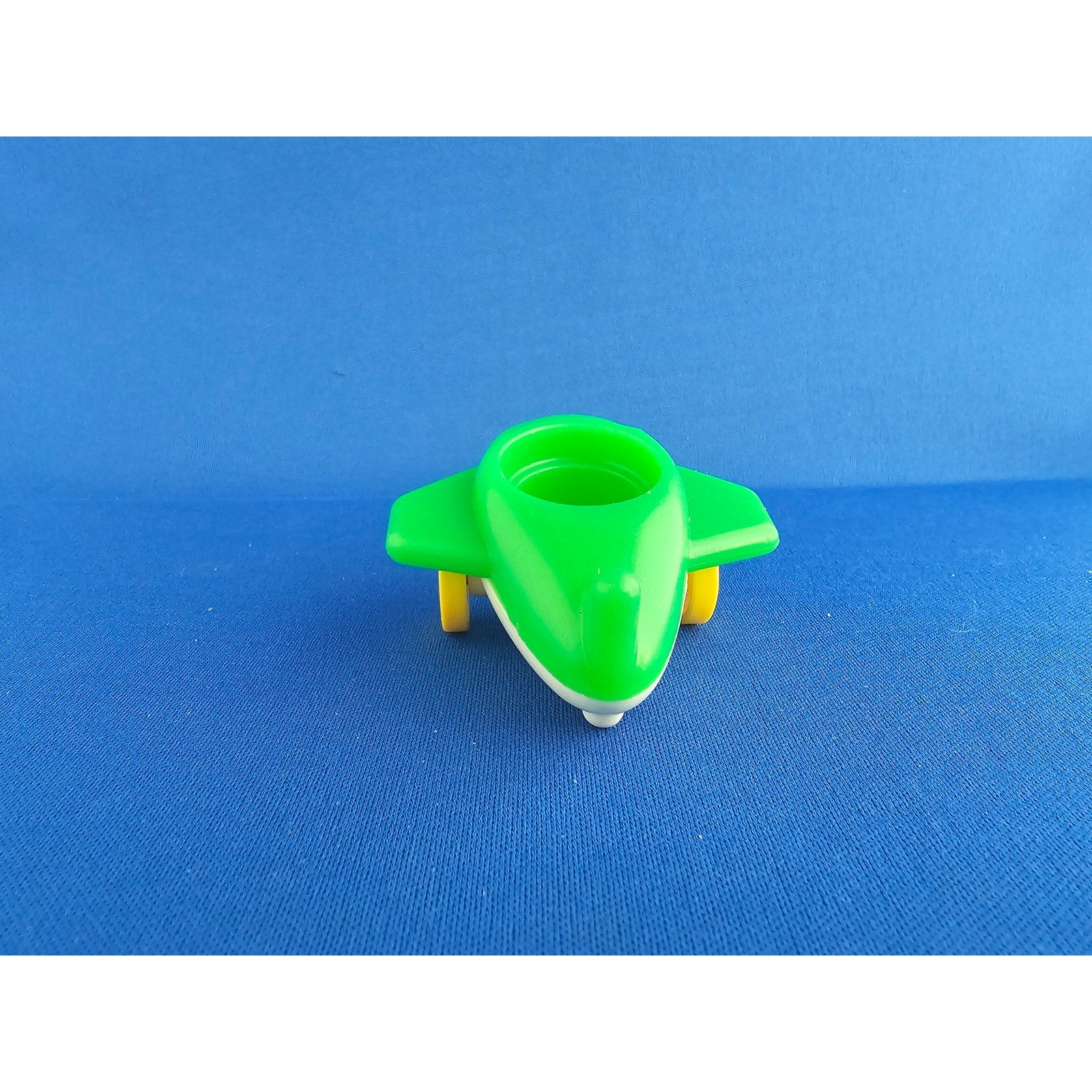 Vintage Fisher Price Little People Riders #656 -Green/White Baby Airplane FPT819