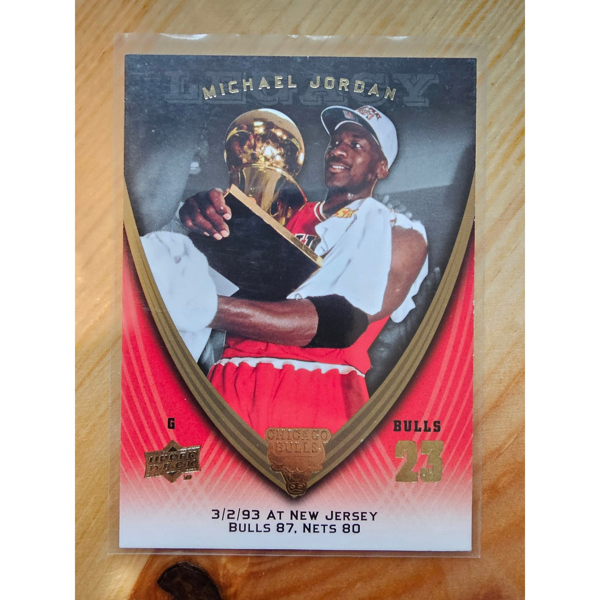 Michael Jordan 2008-2009 Upper Deck Legacy #643 3/2/93 - Chicago Bulls - NBA