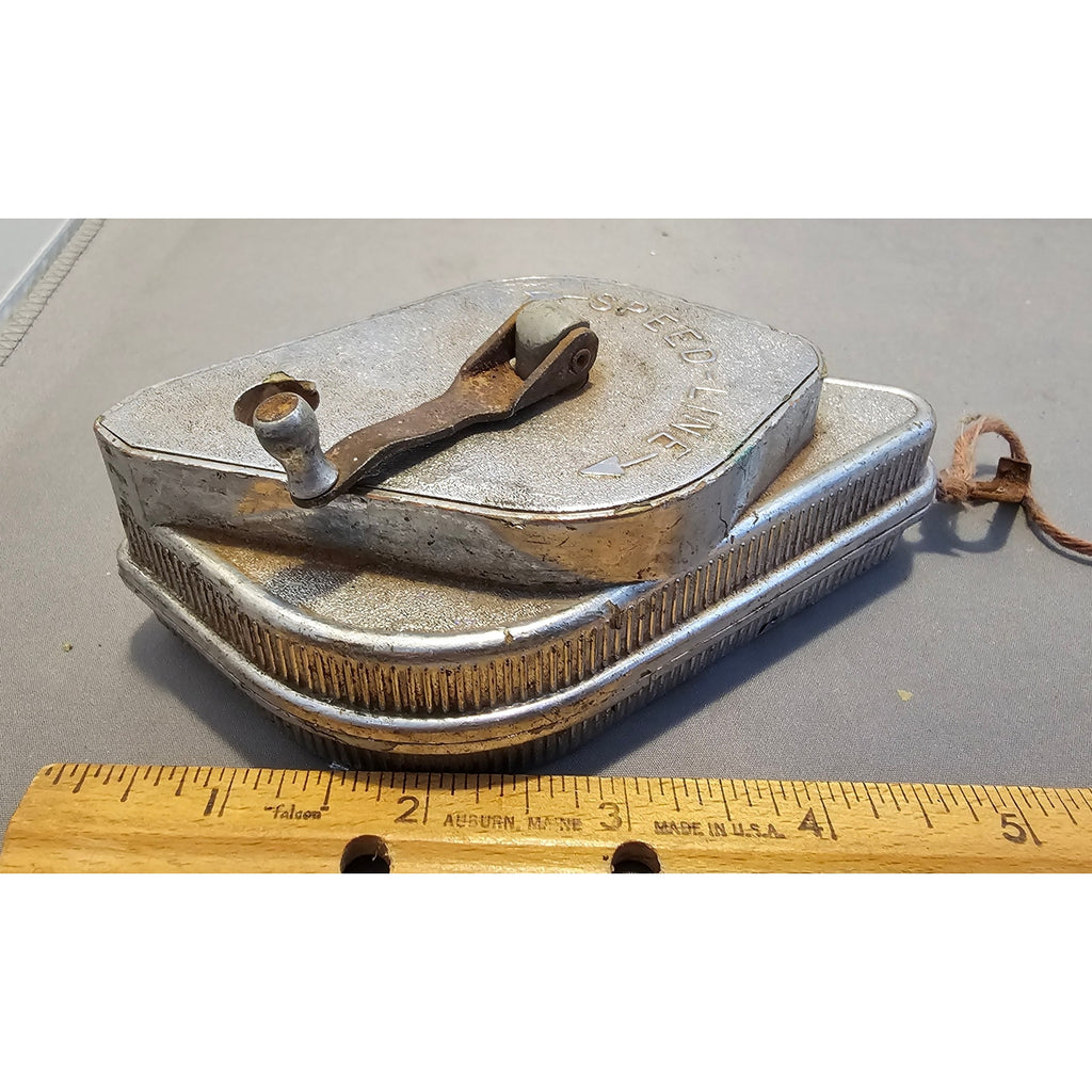 Vintage Irwin Speed-Line Chalk Line Reel - Metal Case - USA