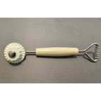 Vintage Pie Tool - Crust Wheel - Beige/Ivory Plastic Handle - 6-1/2"