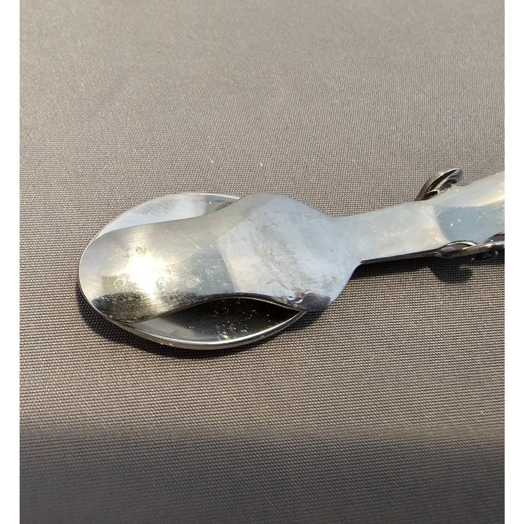 Stainless Steel Buffet Serving Tongs - Double Spoon - 4.25in