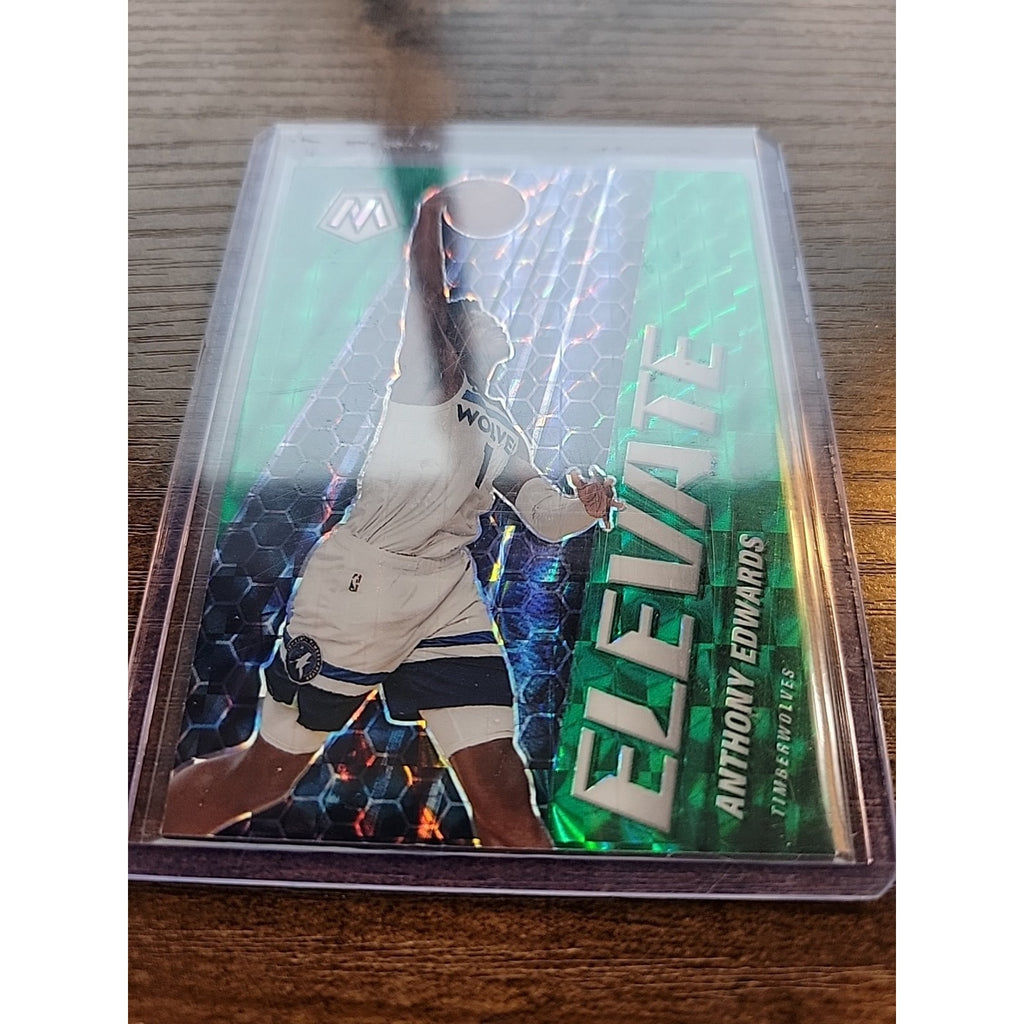 Anthony Edwards 2020-2021 Panini Mosaic #12 - Elevate Green Prizm - Rookie