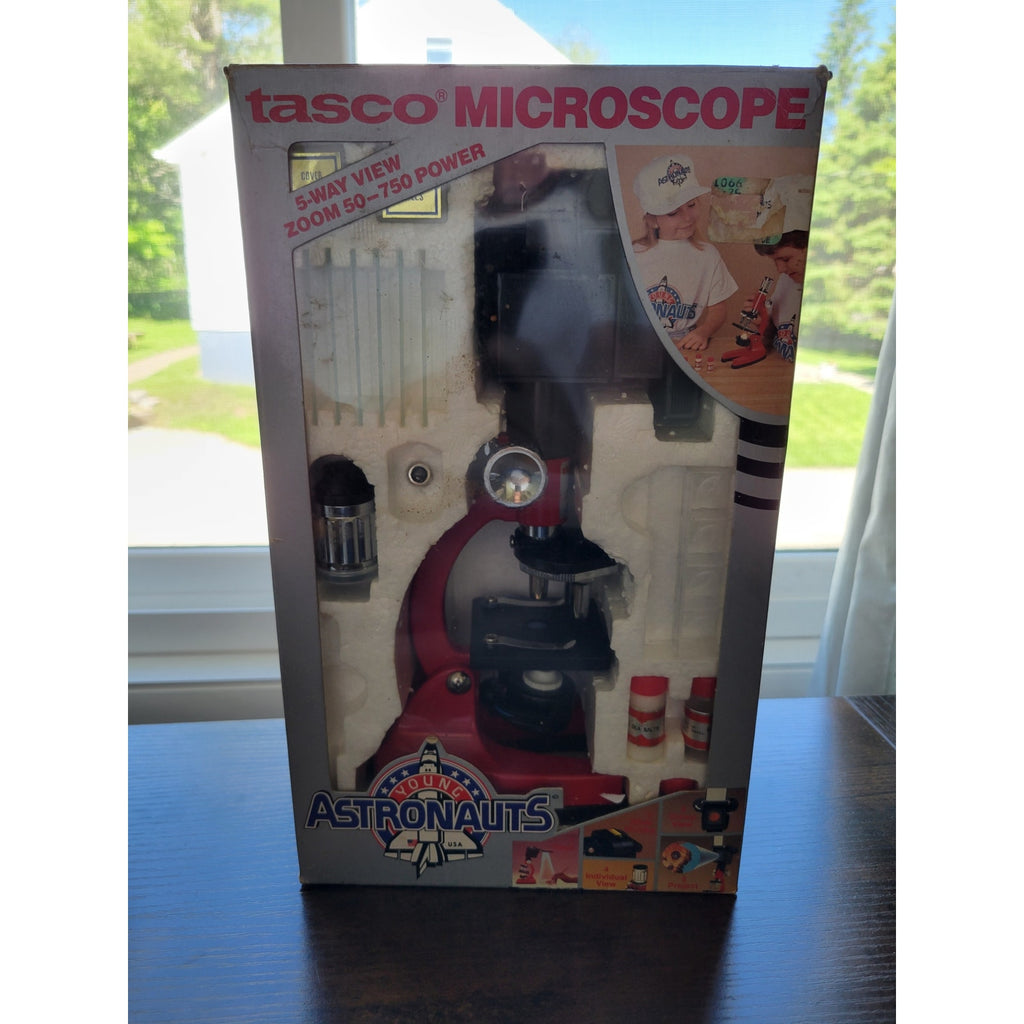 1986 Tasco YM750ZF - 5-Way View - 50 to 750 Power Zoom Microscope - Astronauts