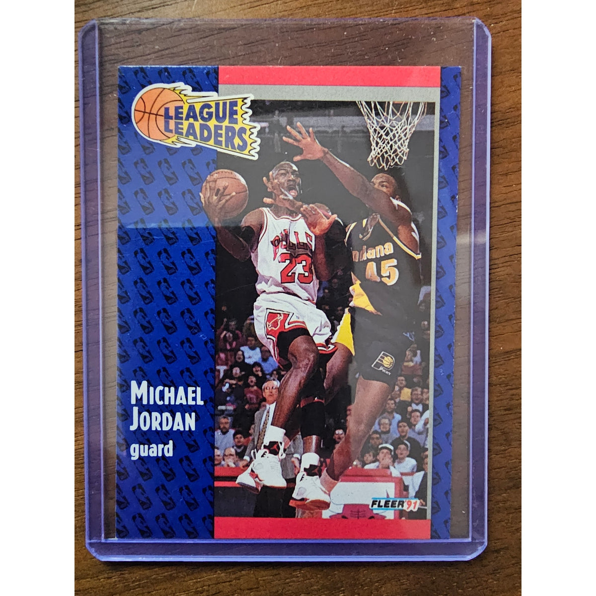 Michael Jordan 1991-1992 Fleer #220 League Leaders - Chicago Bulls - NBA