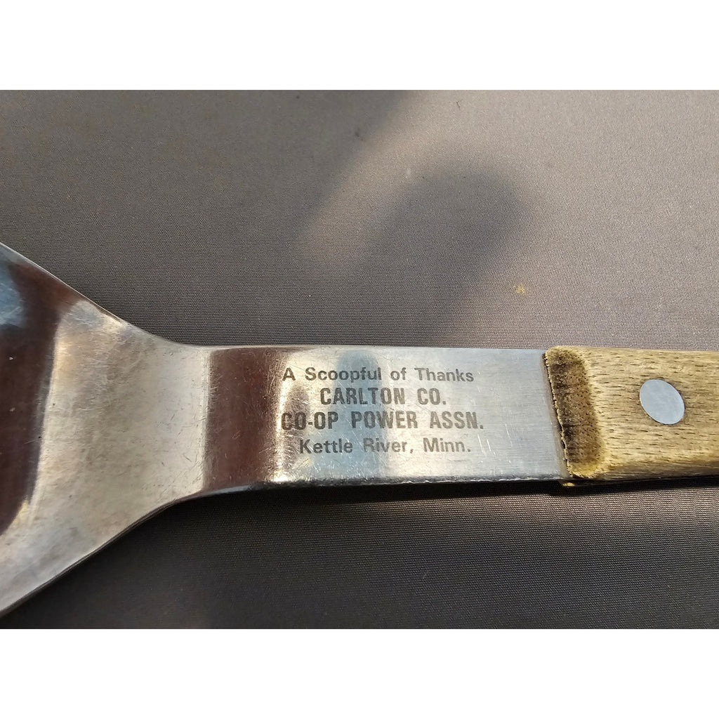 Vintage Vernco Stainless Steel Ice Cream Scoop w/Rivet Wood Handle - Japan