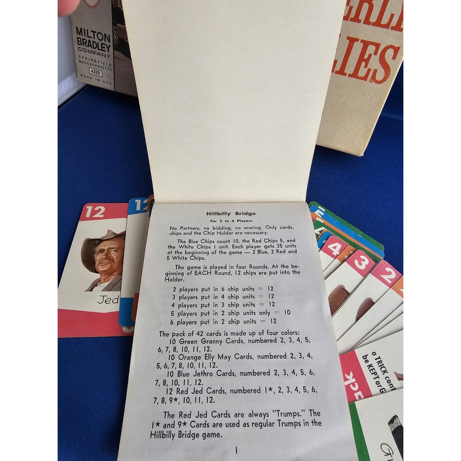 1963 Milton Bradley 4332 - The Beverly Hillbillies Card Game "Set Back" - Cards