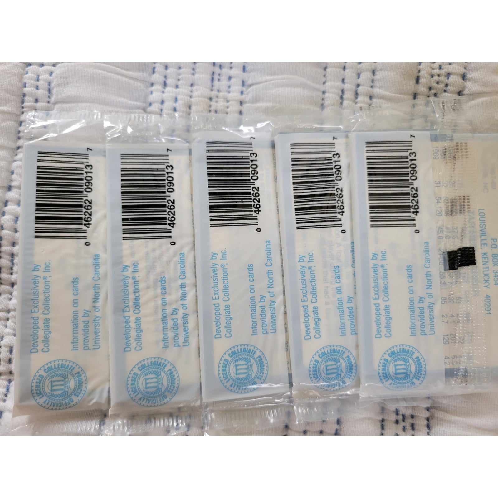 Lot of (5) 1989 Collegiate Collection - North Carolina Finest 1st - 8 Card Packs