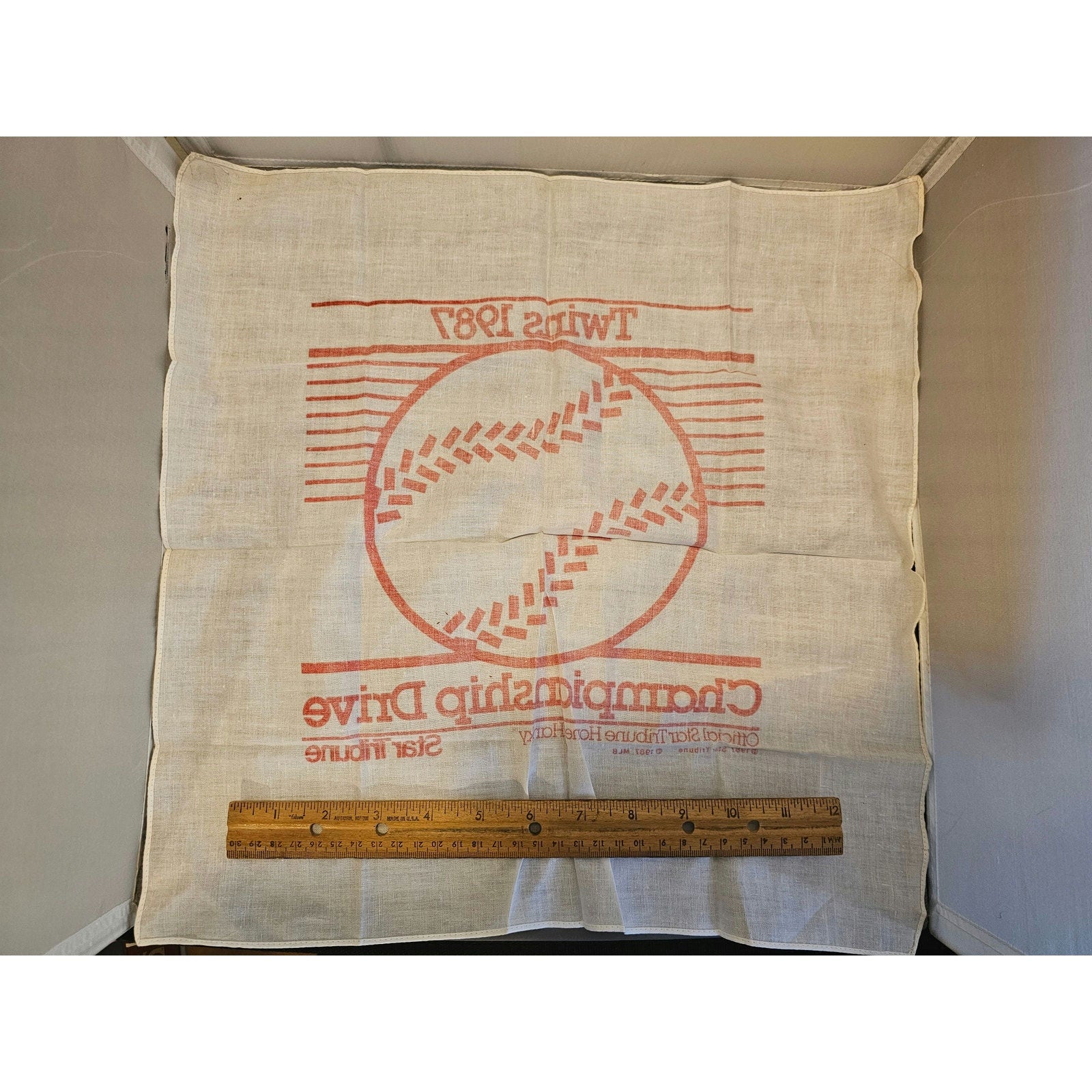 Vintage 1987 Minnesota Twins World Series Homer Hanky - Championship Drive