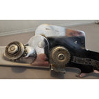 Vintage Swing-A-Way No. 4 Can Opener Bottle Tan/Ivory Grips Manual 7” USA Away