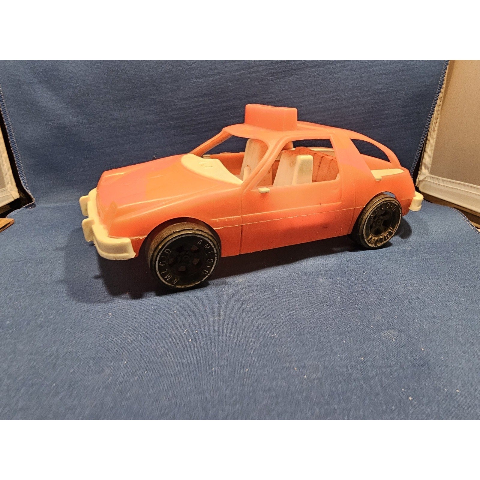 Vintage Amloid Corp (AMC) Orange Plastic Fire Chief Car - Saddle Brook, NJ USA