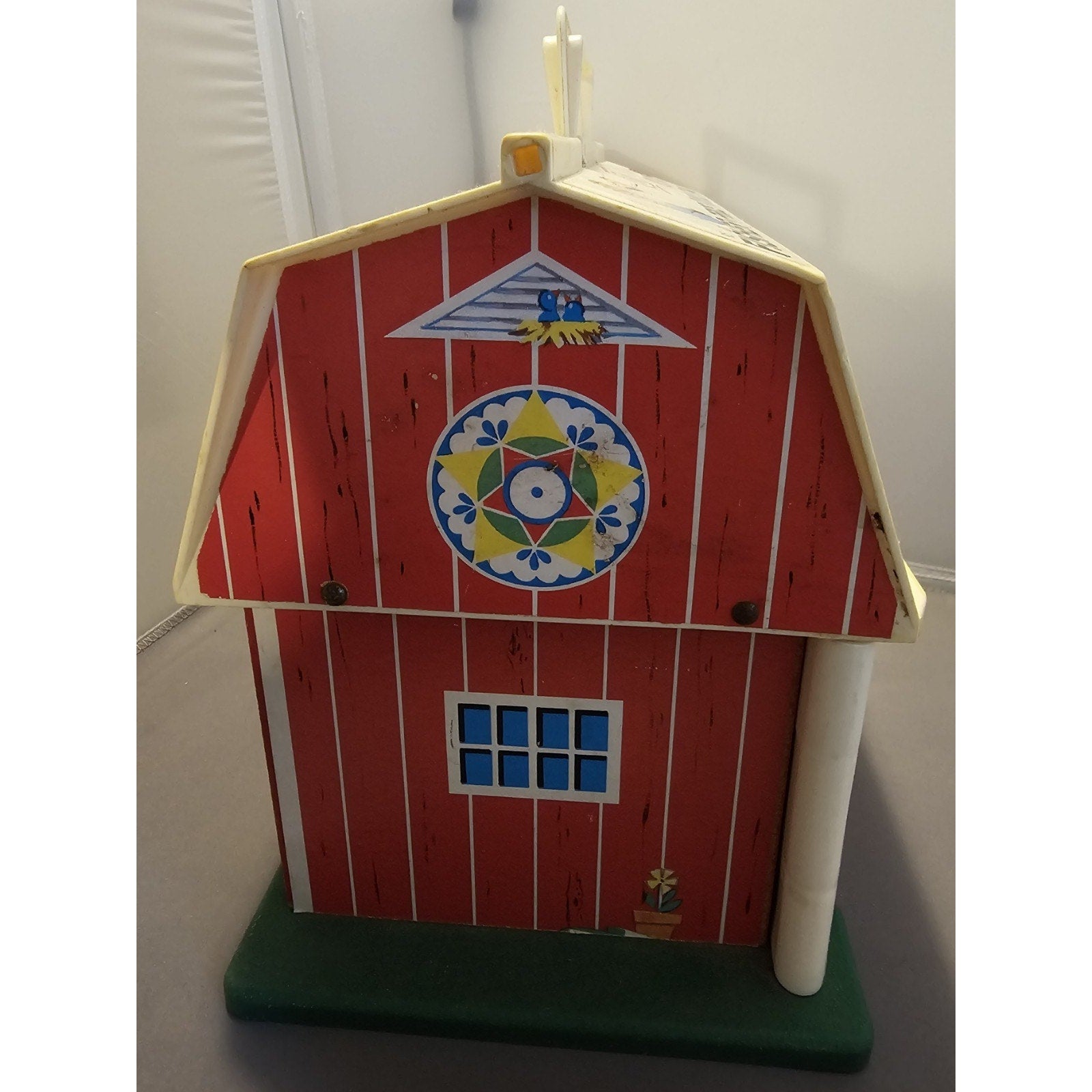 Lot of 16 Vintage 1967+ Fisher Price Little People #915 Play Family Farm w/Silo