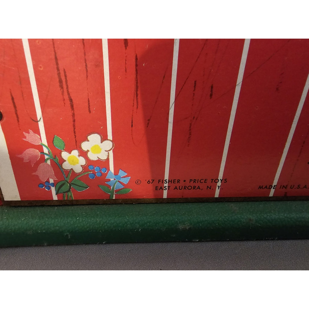 Lot of 16 Vintage 1967+ Fisher Price Little People #915 Play Family Farm w/Silo