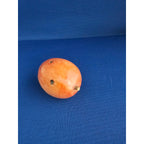 Vintage Alabaster Marble Carved Stone Fruit - Small 2-1/2" tall - Red w/Seeds