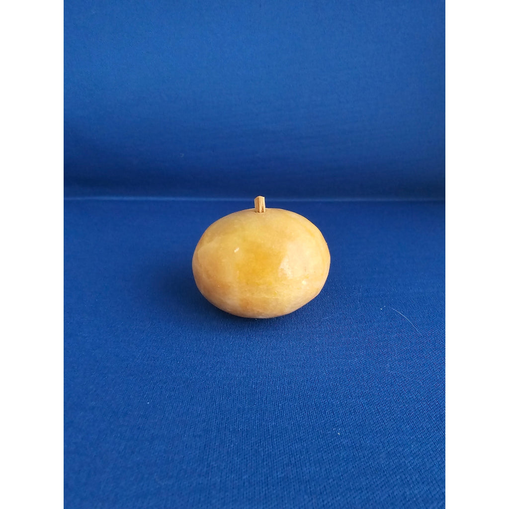 Vintage Alabaster Marble Carved Stone Fruit - Small 2" wide - Yellow