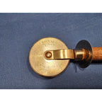 Vintage Bonny Stainless Steel 2-1/4" Pizza Cutter/Wheel w/Wood Handle - 7" long