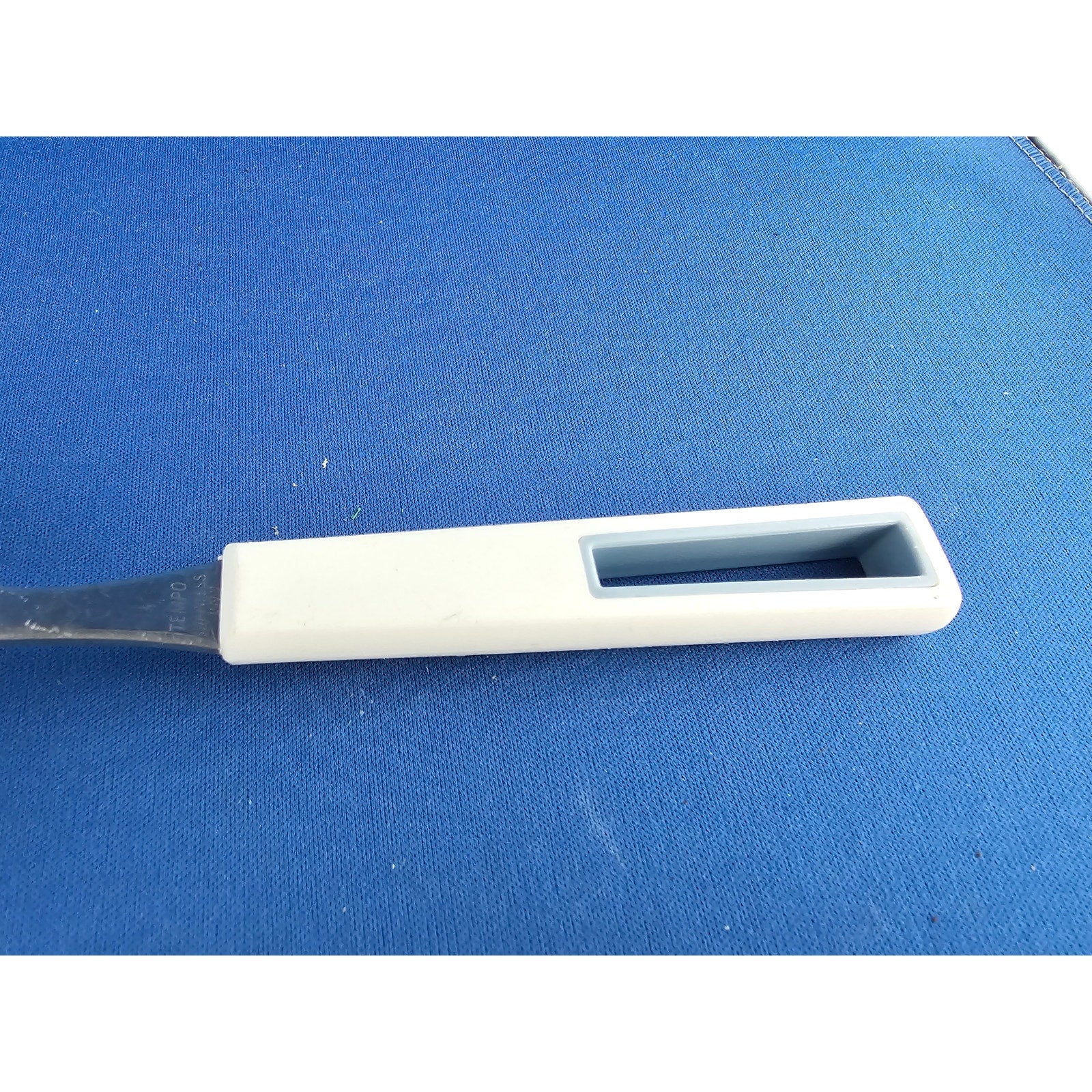 Vintage Tempo Stainless Steel Cheese Slicer/Server w/White Handle - Japan