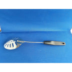 Vintage Foley Stainless Steel (USA) Slotted Serving Spoon w/Black Handle - 11"