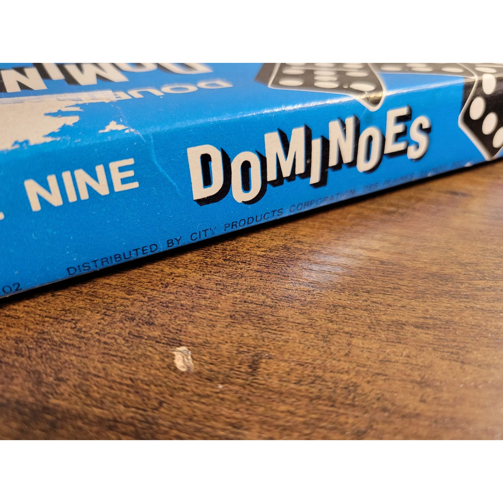 Vintage Double Nine Dominoes by City Products - VI-L427-02 - 56 Piece - Blue Box