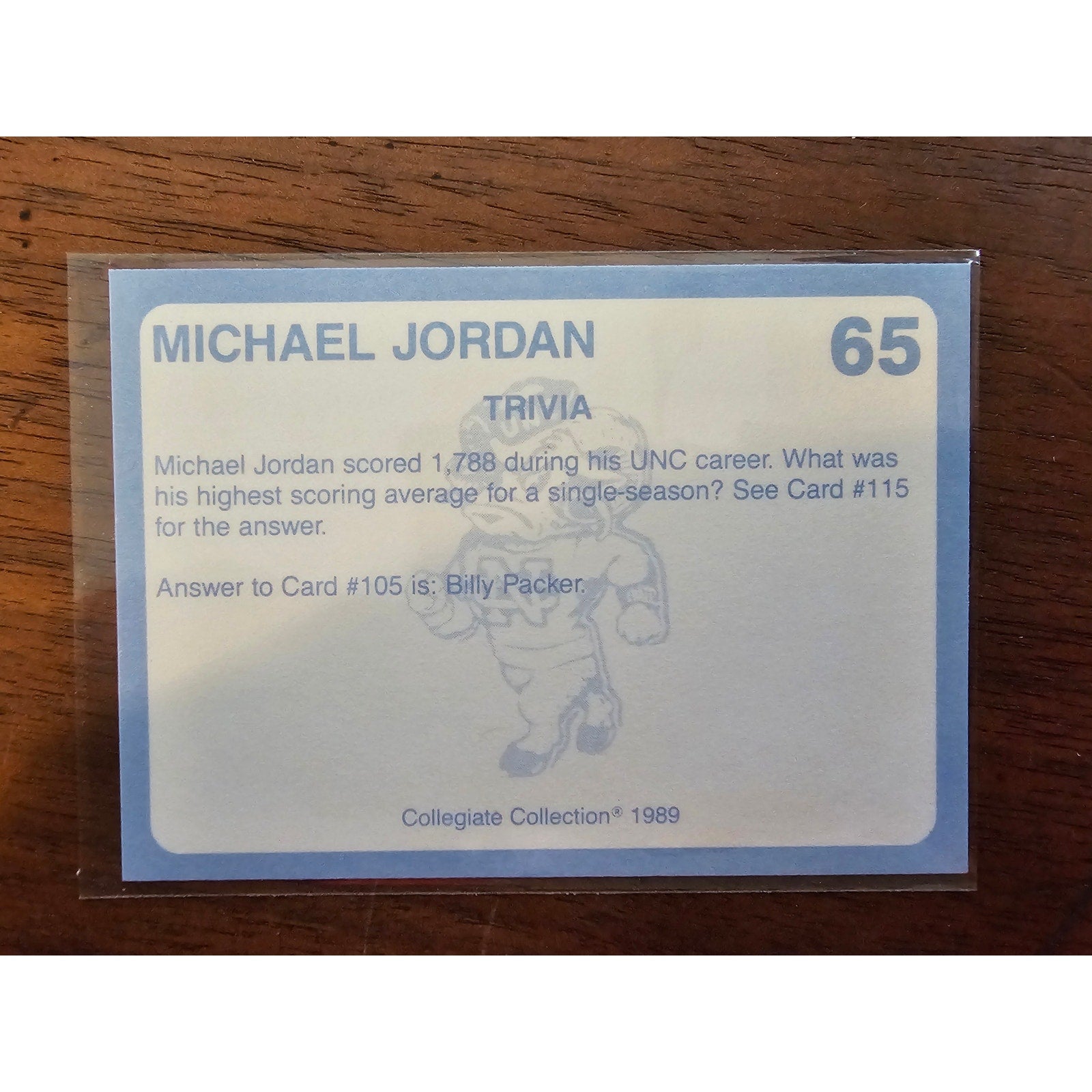 Michael Jordan 1989 Collegiate Collection #65 - Carolina's Finest 1st Edition