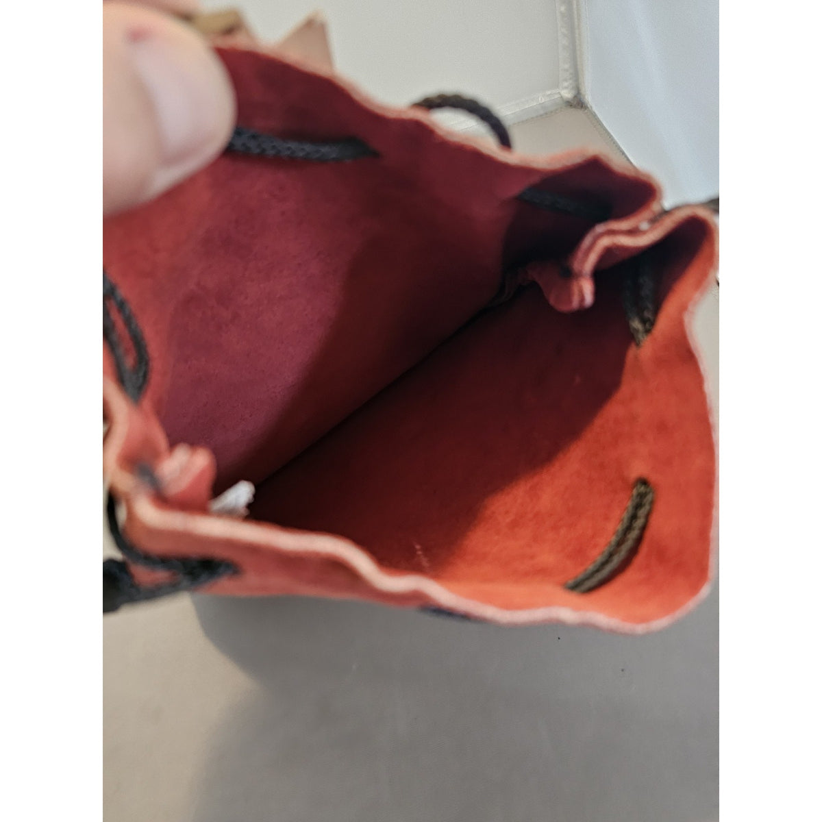 Vintage/1965 NOS Red Dart Mfg RP-79 -Heavy Duty Suede Reel Pouch w/Drawstring