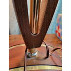 Mid Century Modern (MCM) Wood & Brass Desk/Piano Lamp - Retro Works!