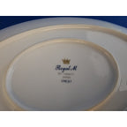 Vintage/Mid-Century 9” Oval Plate Royal M by Yamato - Made in Japan Crest Design