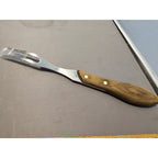 Vintage 2-Prong Stainless Carving/Serving Fork w/Wood Handle - 10-1/2" Long