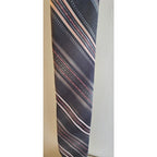 Vintage Tonino Fizenze Men's Necktie - Gray w/Pink Stripes - 55-1/2" x 3" wide