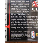 Michael Jordan 1999 Upper Deck #C11 - NBA Record 70th Win - MJ Retires - Jumbo