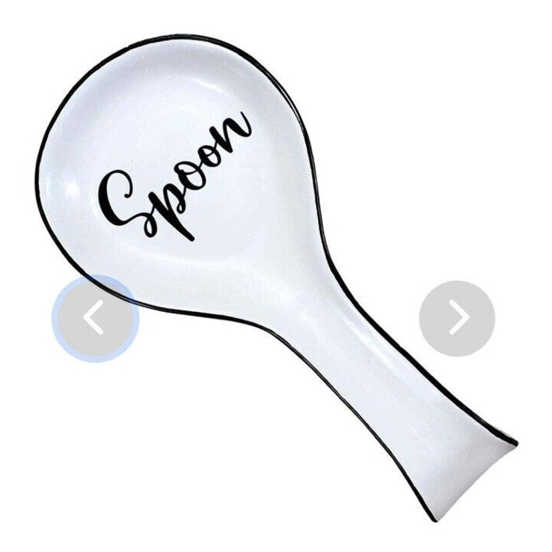 Home Acre Designs Spoon Rest For Kitchen Counter & Stove Top - White