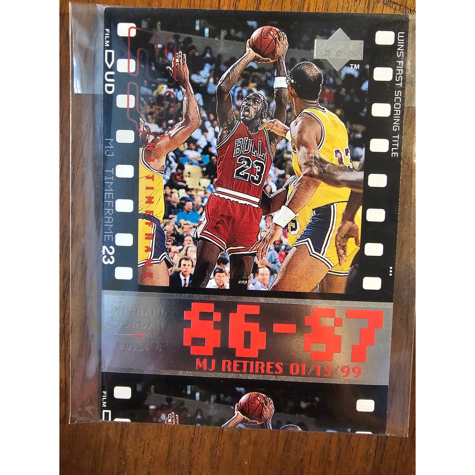 Michael Jordan 1999 Upper Deck #C3 - Wins First Scoring Title - MJ Retires-Jumbo