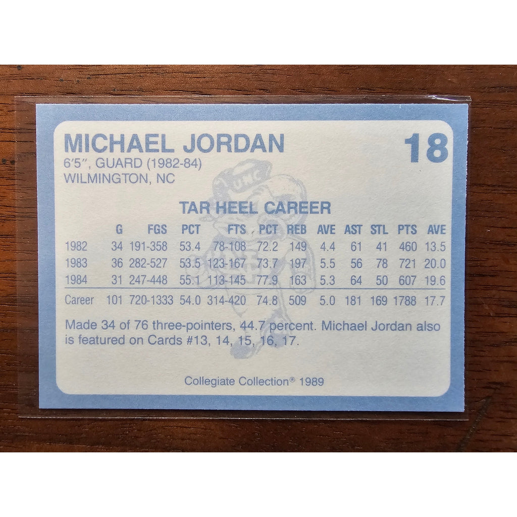 Michael Jordan 1989 Collegiate Collection #18 - Carolina's Finest 1st Edition