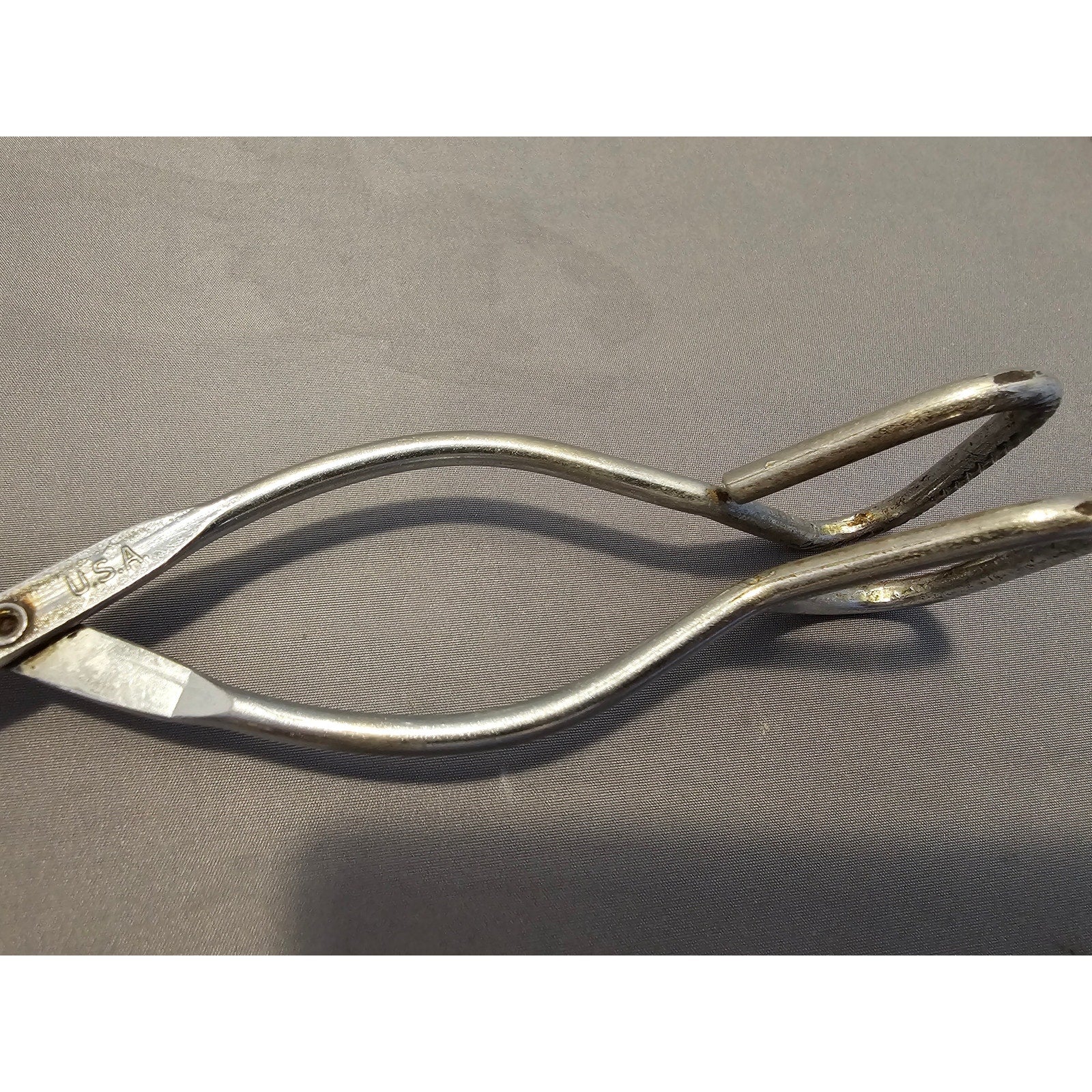 Vintage Ekco 8" (inch) Stainless Steel Tongs - USA