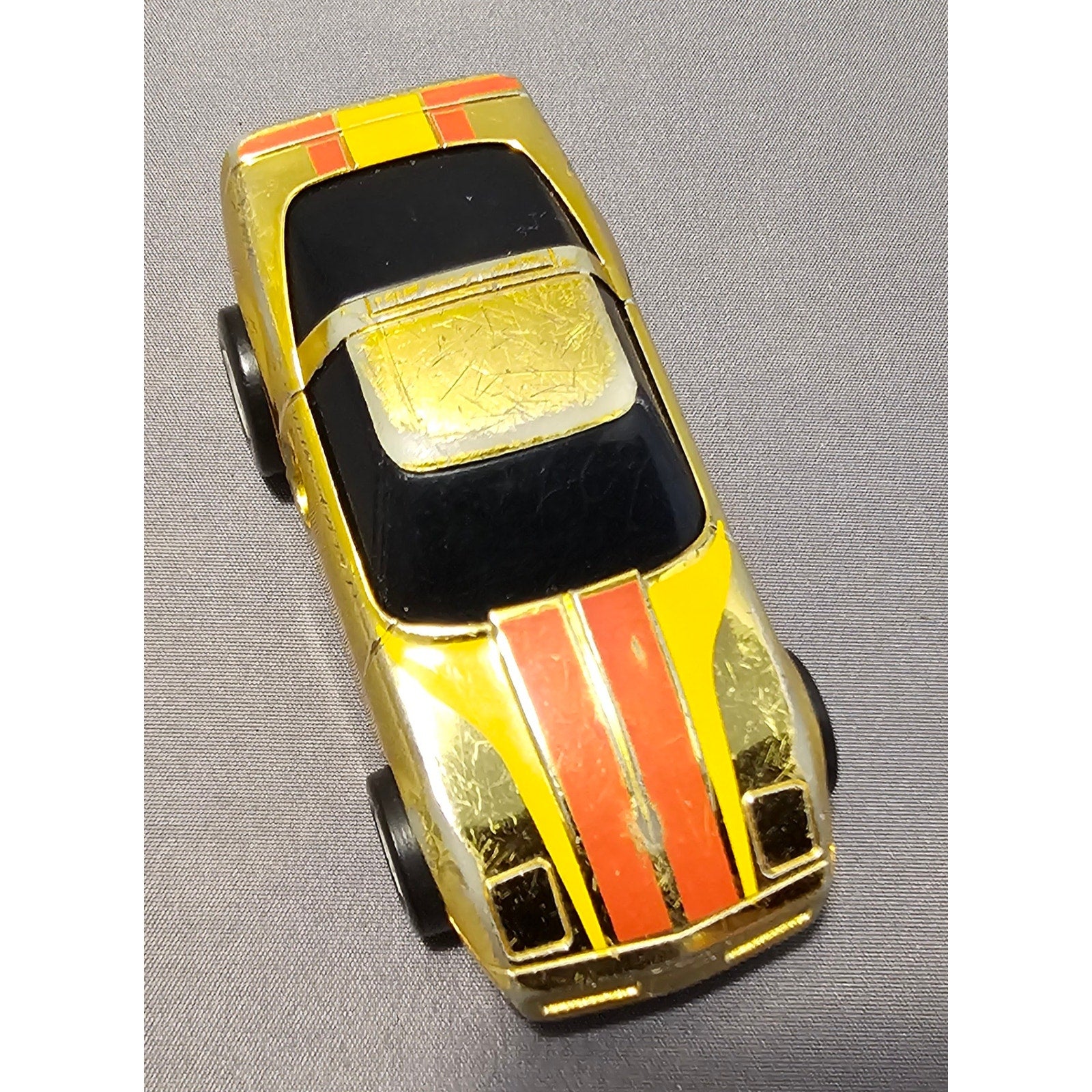 Vintage Tomy Ratchet Racers - Japan - Gold Corvette w/Orange Yellow - loose