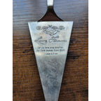 Vintage Stainless Steel Wedding Cake Server - "Love Forever" - I John 4:7