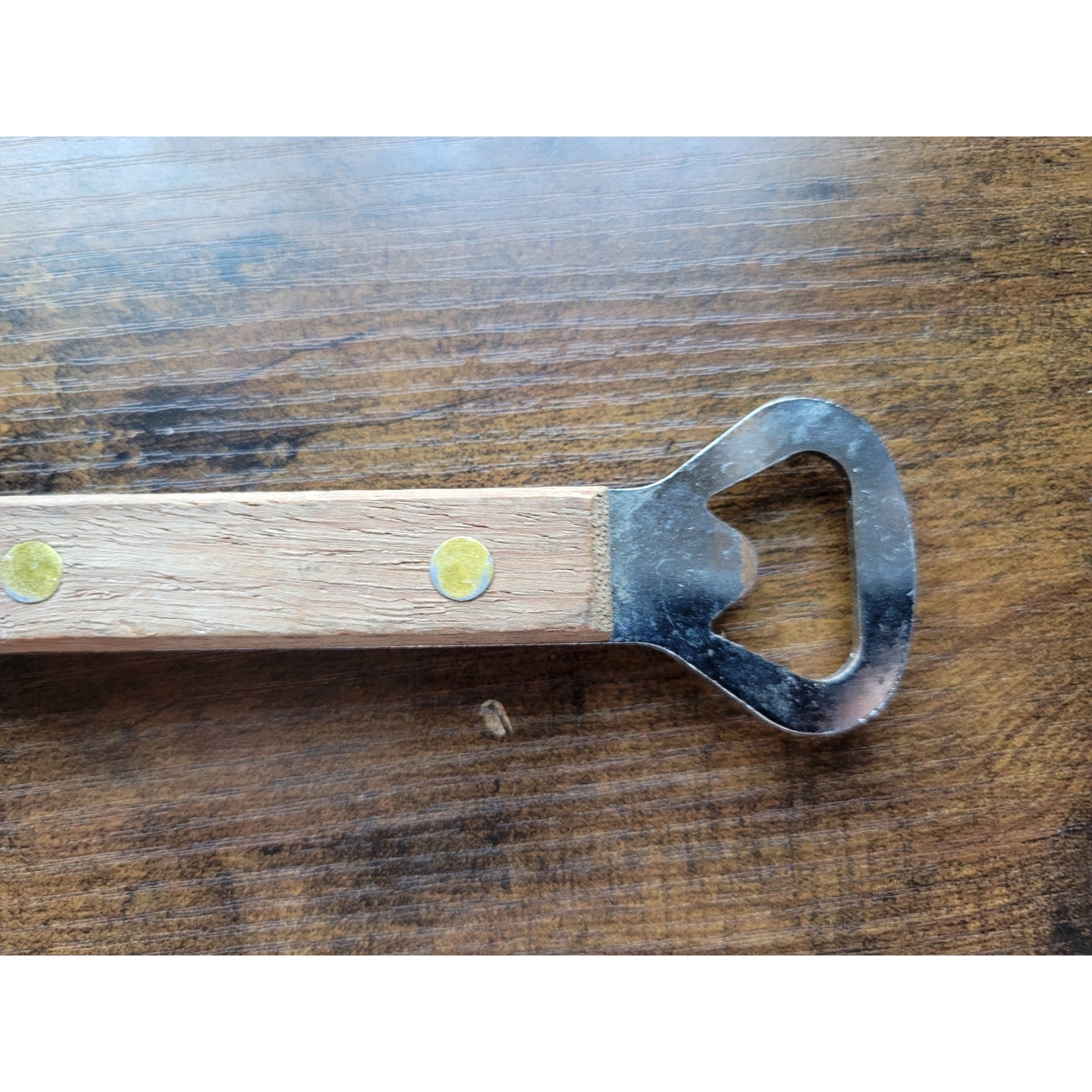 Vintage Mid-Century Can/Bottle Opener w/Wood Handle