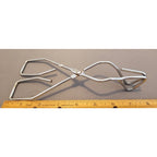 Vintage 8" Angled Stainless Steel Tongs - Made in Taiwan